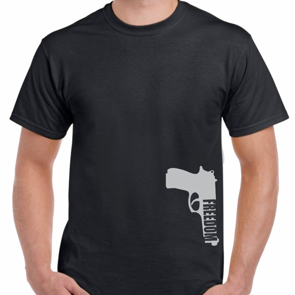 FREEDOM GUNS TEE SHIRT -  BRAND NEW APPAREL